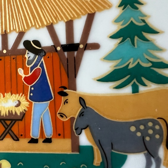 JWK Vintage Nativity Collectible Plate. Bavaria, West Germany, 1950. - Picture 5 of 8